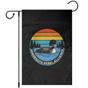 Minnesota Rebel Alliance Vintage Retro Sunset Loon Garden Flag TS02 Black Print Your Wear