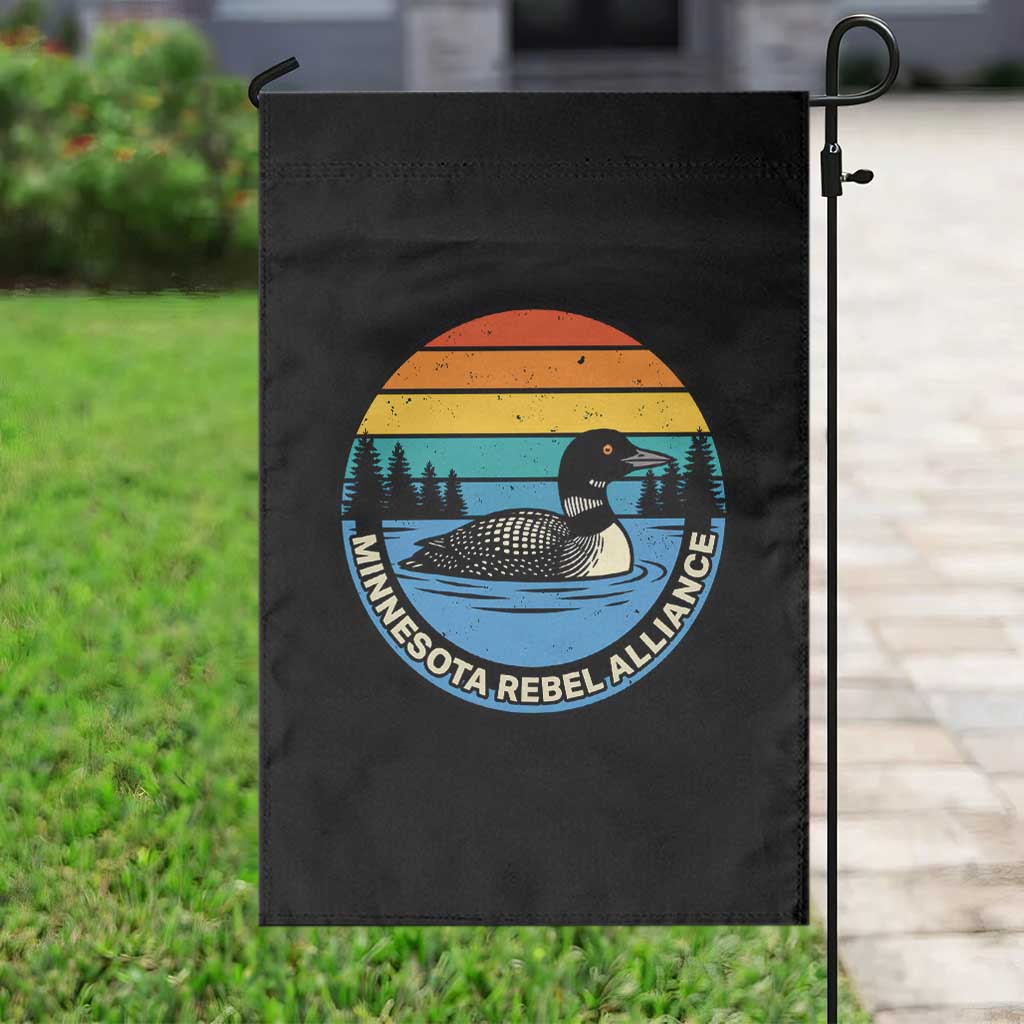Minnesota Rebel Alliance Vintage Retro Sunset Loon Garden Flag TS02 Print Your Wear