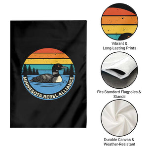 Minnesota Rebel Alliance Vintage Retro Sunset Loon Garden Flag TS02 Print Your Wear