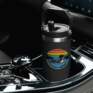 Minnesota Rebel Alliance Vintage Retro Sunset Loon Flip Straw Tumbler TS02 Print Your Wear