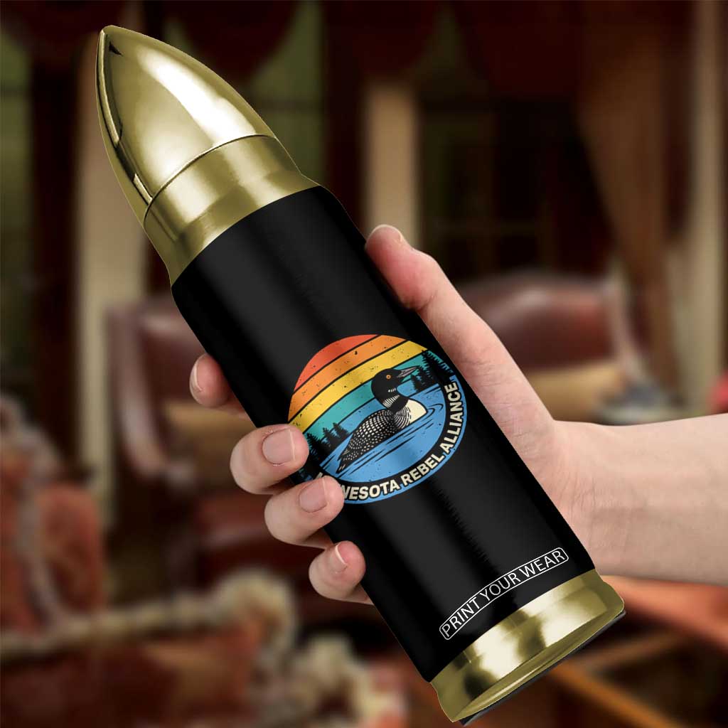Minnesota Rebel Alliance Vintage Retro Sunset Loon Bullet Tumbler TS02 Print Your Wear