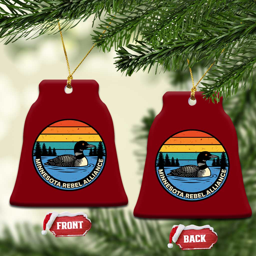 Minnesota Rebel Alliance Vintage Retro Sunset Loon Ceramic Ornament TS02 Print Your Wear