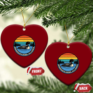 Minnesota Rebel Alliance Vintage Retro Sunset Loon Ceramic Ornament TS02 Print Your Wear