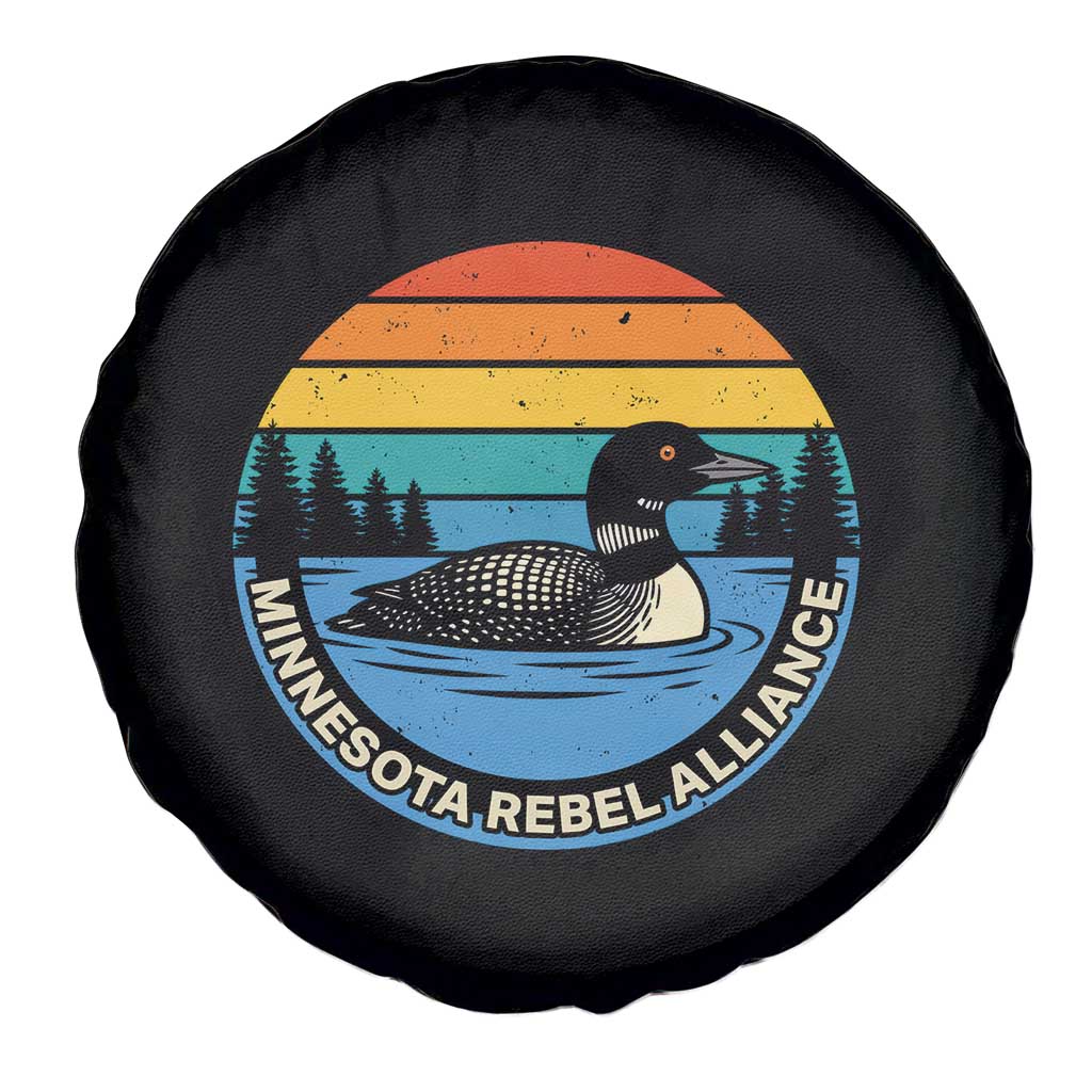 Minnesota Rebel Alliance Vintage Retro Sunset Loon Spare Tire Cover TS02 Print Your Wear