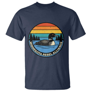 Minnesota Rebel Alliance Vintage Retro Sunset Loon T Shirt TS02 Navy Print Your Wear