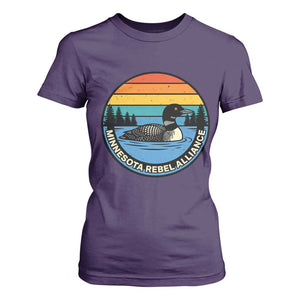Minnesota Rebel Alliance Vintage Retro Sunset Loon T Shirt For Women TS02 Purple Print Your Wear