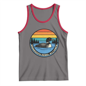 Minnesota Rebel Alliance Vintage Retro Sunset Loon Tank Top TS02 Deep Heather Red Print Your Wear