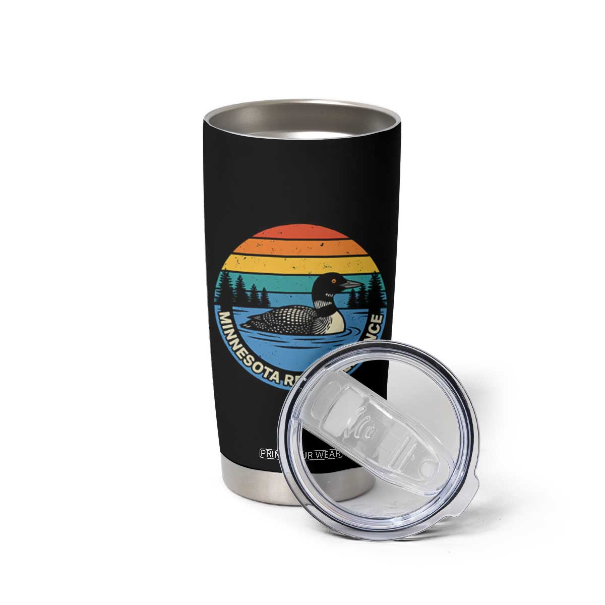 Minnesota Rebel Alliance Vintage Retro Sunset Loon Tumbler Cup TS02 Print Your Wear