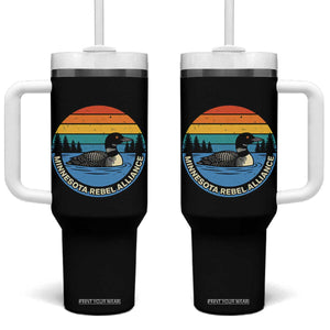 Minnesota Rebel Alliance Vintage Retro Sunset Loon Tumbler With Handle TS02 One Size: 40 oz Black Print Your Wear