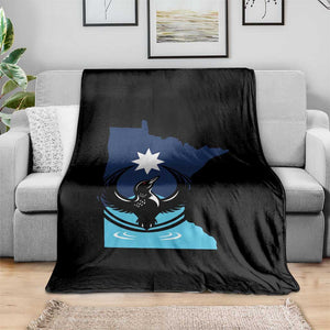 Minnesota Loon Rising Throw Blanket Star Emblem MN State Flag Pride TS02 Print Your Wear