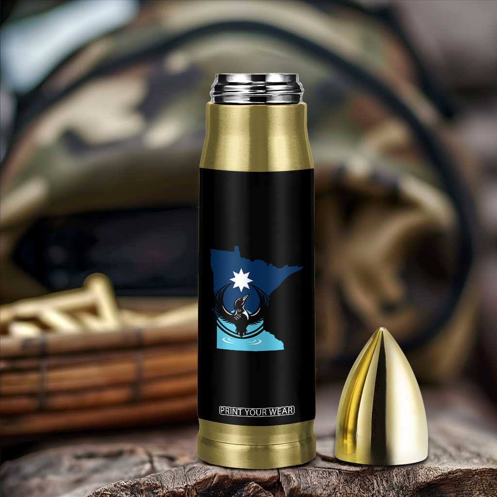Minnesota Loon Rising Bullet Tumbler Star Emblem MN State Flag Pride TS02 Print Your Wear