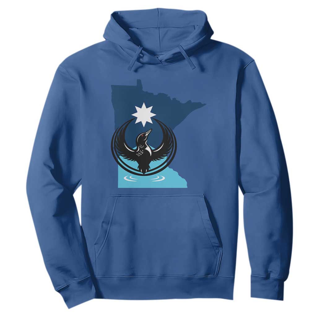 Minnesota Loon Rising Hoodie Star Emblem MN State Flag Pride TS02 Royal Blue Print Your Wear