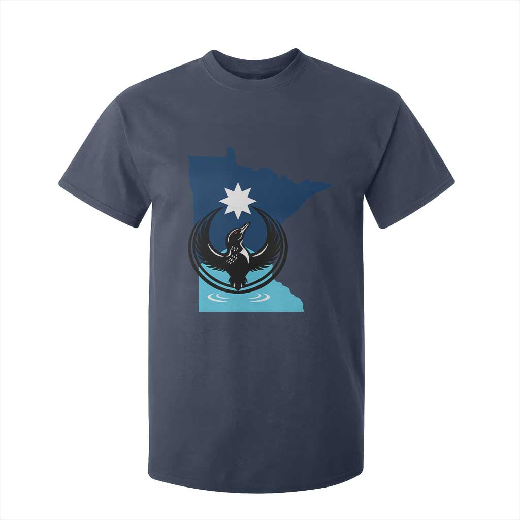 Minnesota Loon Rising T Shirt For Kid Star Emblem MN State Flag Pride TS02 Navy Print Your Wear
