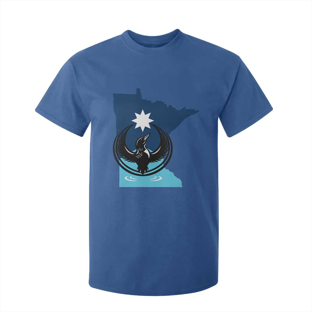 Minnesota Loon Rising T Shirt For Kid Star Emblem MN State Flag Pride TS02 Royal Blue Print Your Wear