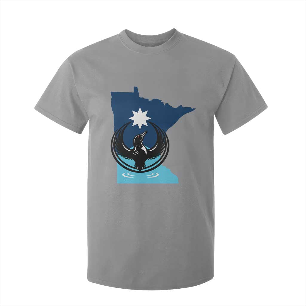 Minnesota Loon Rising T Shirt For Kid Star Emblem MN State Flag Pride TS02 Sport Gray Print Your Wear