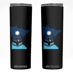 Minnesota Loon Rising Skinny Tumbler Star Emblem MN State Flag Pride TS02 Black Print Your Wear