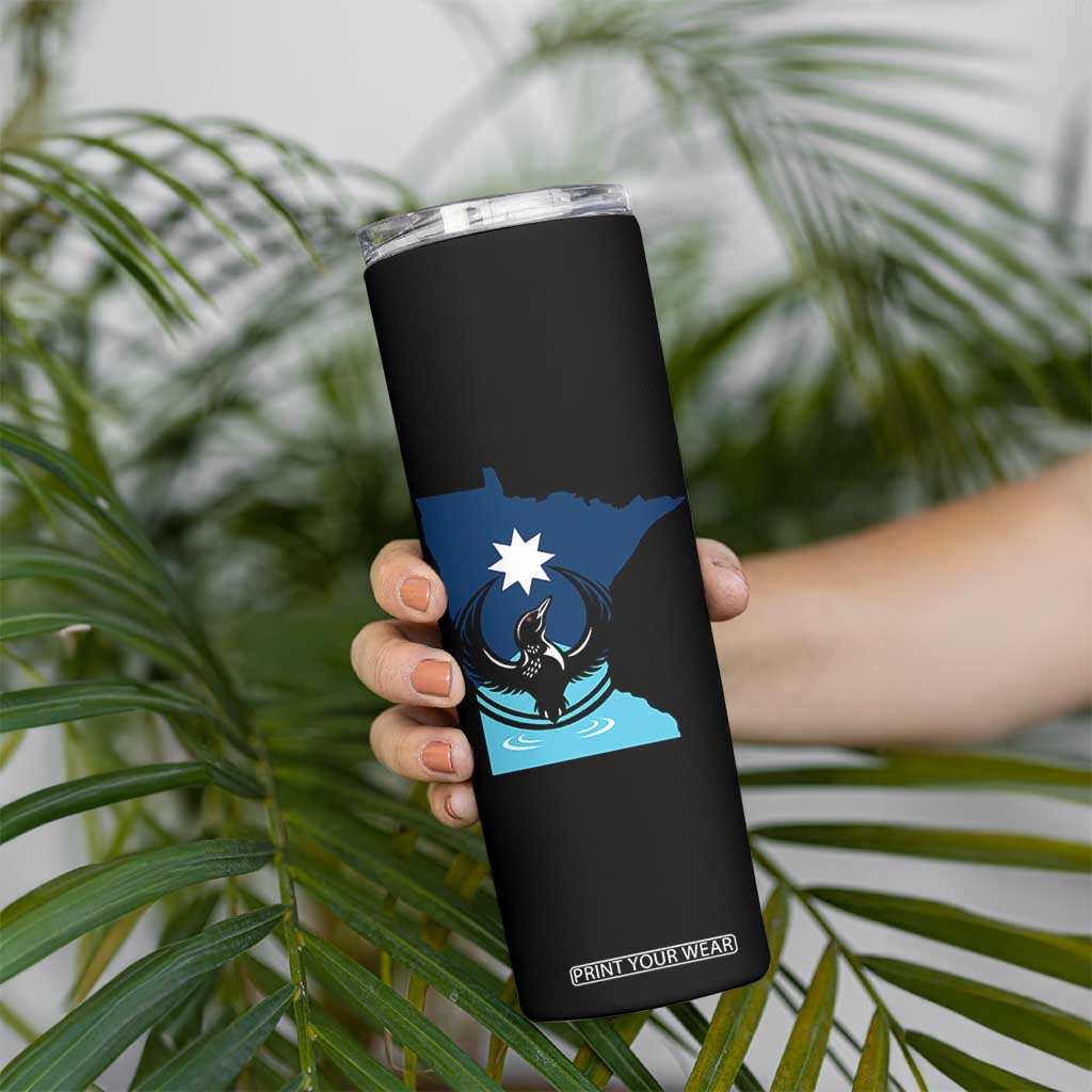 Minnesota Loon Rising Skinny Tumbler Star Emblem MN State Flag Pride TS02 Print Your Wear