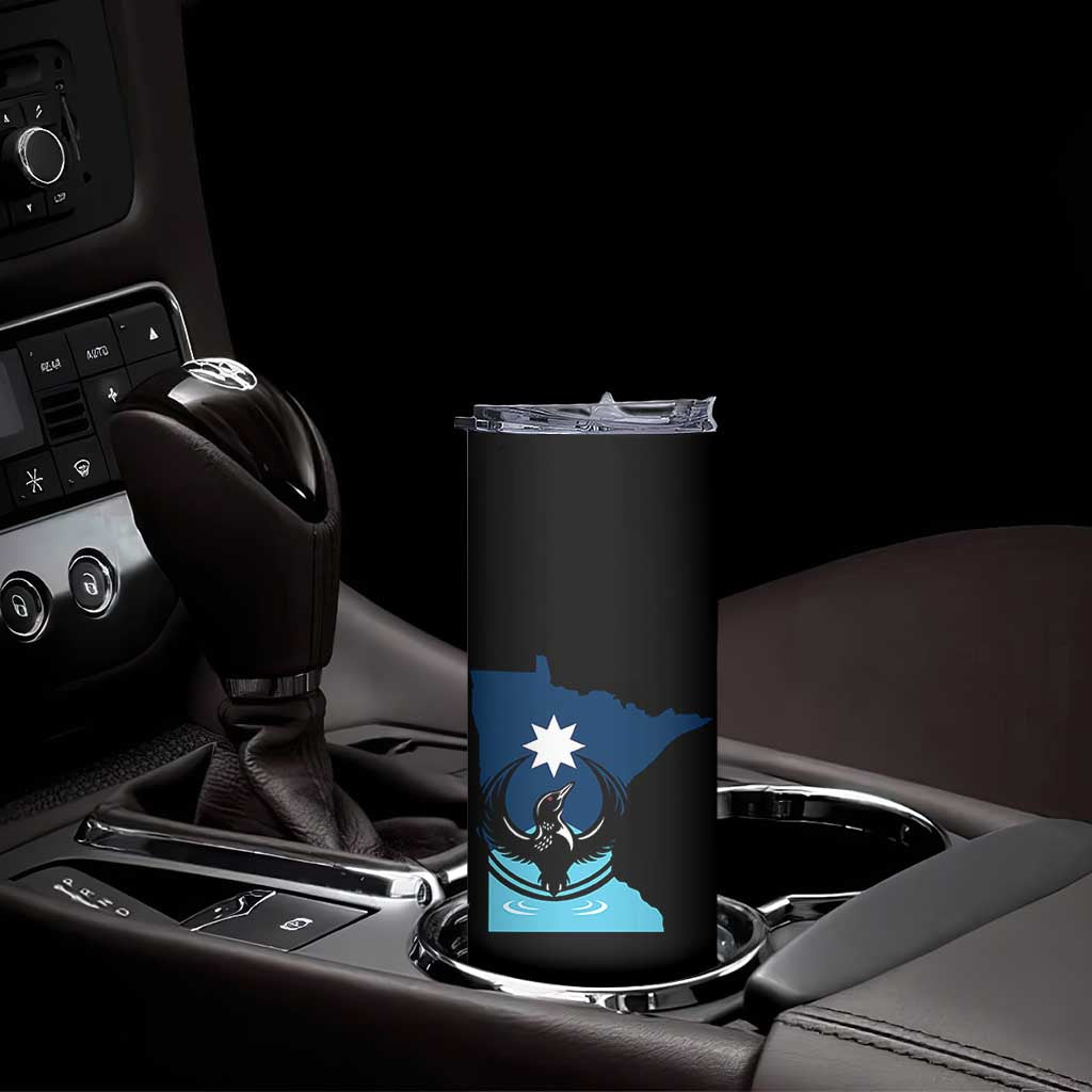 Minnesota Loon Rising Skinny Tumbler Star Emblem MN State Flag Pride TS02 Print Your Wear
