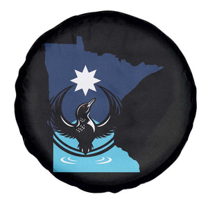 Minnesota Loon Rising Spare Tire Cover Star Emblem MN State Flag Pride TS02 Print Your Wear