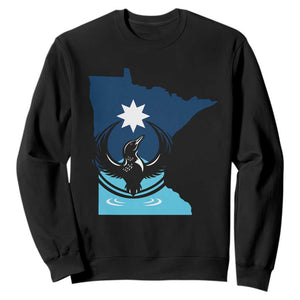 Minnesota Loon Rising Sweatshirt Star Emblem MN State Flag Pride TS02 Black Print Your Wear