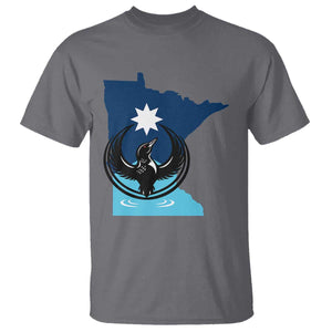 Minnesota Loon Rising T Shirt Star Emblem MN State Flag Pride TS02 Charcoal Print Your Wear