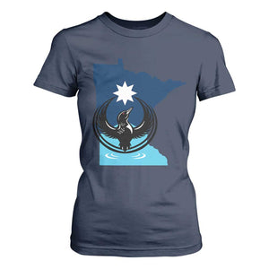 Minnesota Loon Rising T Shirt For Women Star Emblem MN State Flag Pride TS02 Navy Print Your Wear
