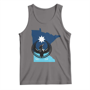 Minnesota Loon Rising Tank Top Star Emblem MN State Flag Pride TS02 Deep Heather Print Your Wear