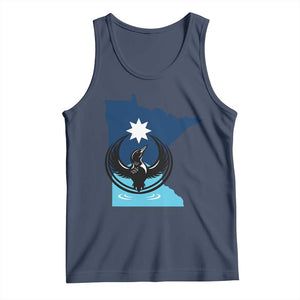 Minnesota Loon Rising Tank Top Star Emblem MN State Flag Pride TS02 Navy Print Your Wear