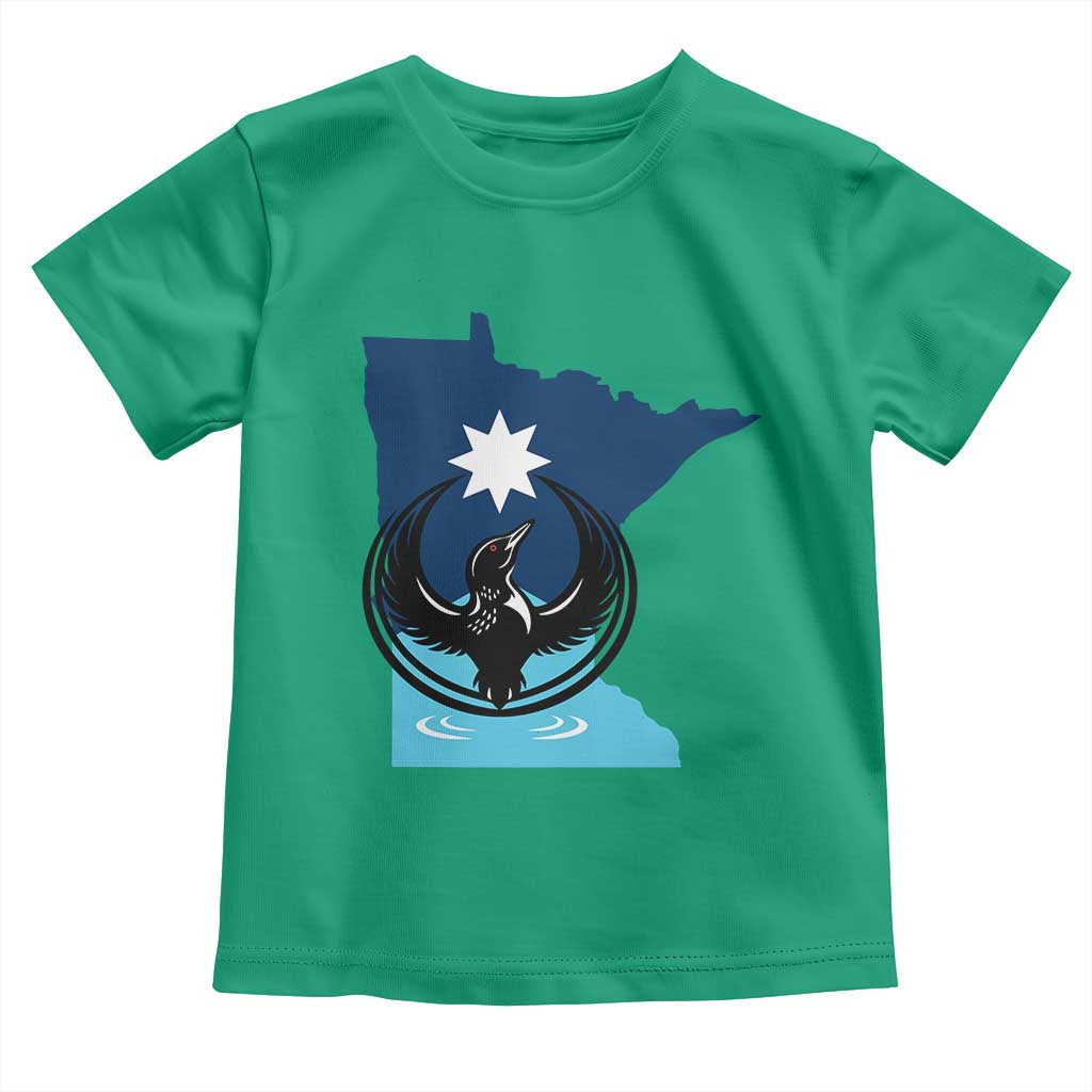 Minnesota Loon Rising Toddler T Shirt Star Emblem MN State Flag Pride TS02 Irish Green Print Your Wear