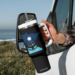 Minnesota Loon Rising Tumbler With Handle Star Emblem MN State Flag Pride TS02 Print Your Wear