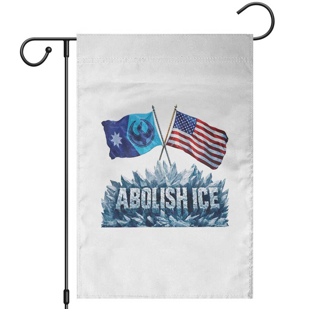 Abolish Ice Minnesota American Flag Garden Flag MN Rebel Loon Resistance Protest TS02 White Print Your Wear