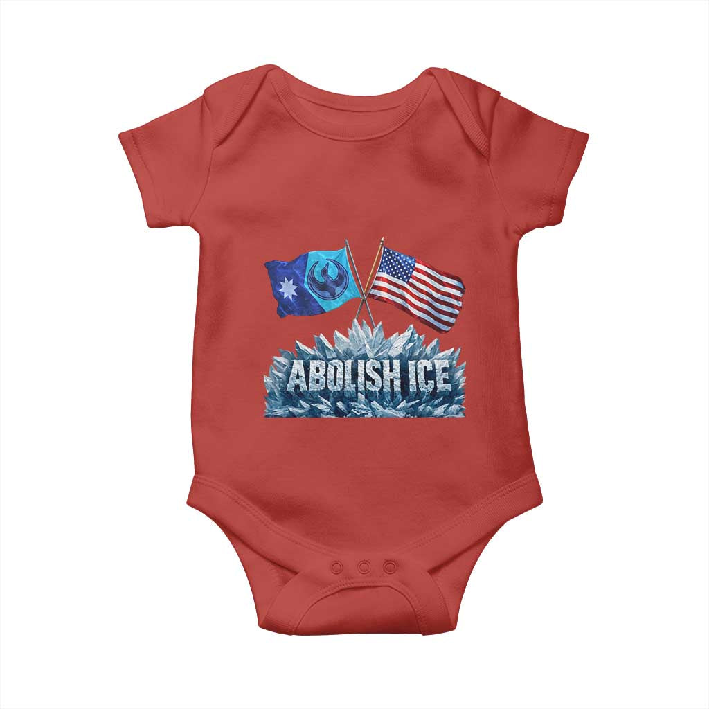 Abolish Ice Minnesota American Flag Baby Onesie MN Rebel Loon Resistance Protest TS02 Red Print Your Wear