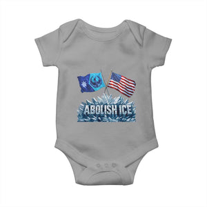 Abolish Ice Minnesota American Flag Baby Onesie MN Rebel Loon Resistance Protest TS02 Sport Gray Print Your Wear