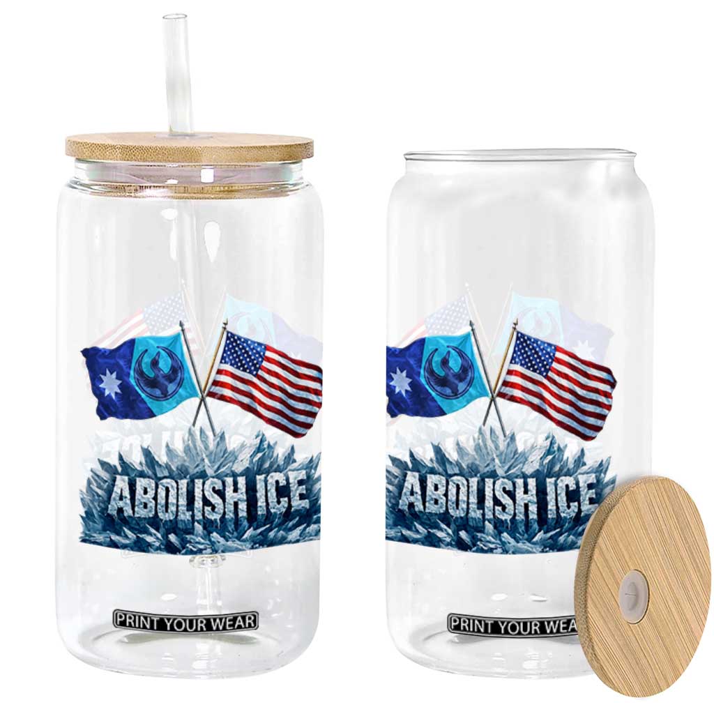 Abolish Ice Minnesota American Flag Glass Can MN Rebel Loon Resistance Protest TS02 Print Your Wear