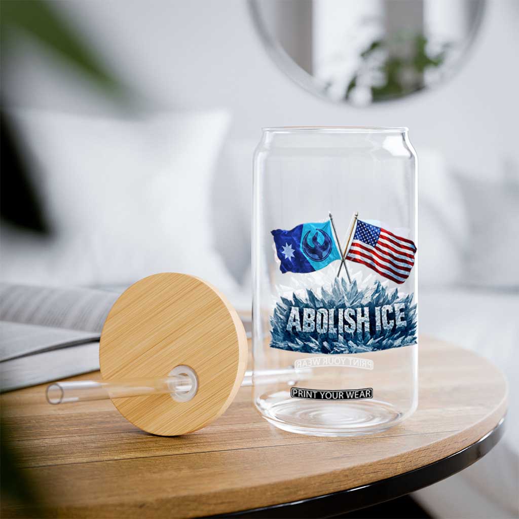 Abolish Ice Minnesota American Flag Glass Can MN Rebel Loon Resistance Protest TS02 Print Your Wear