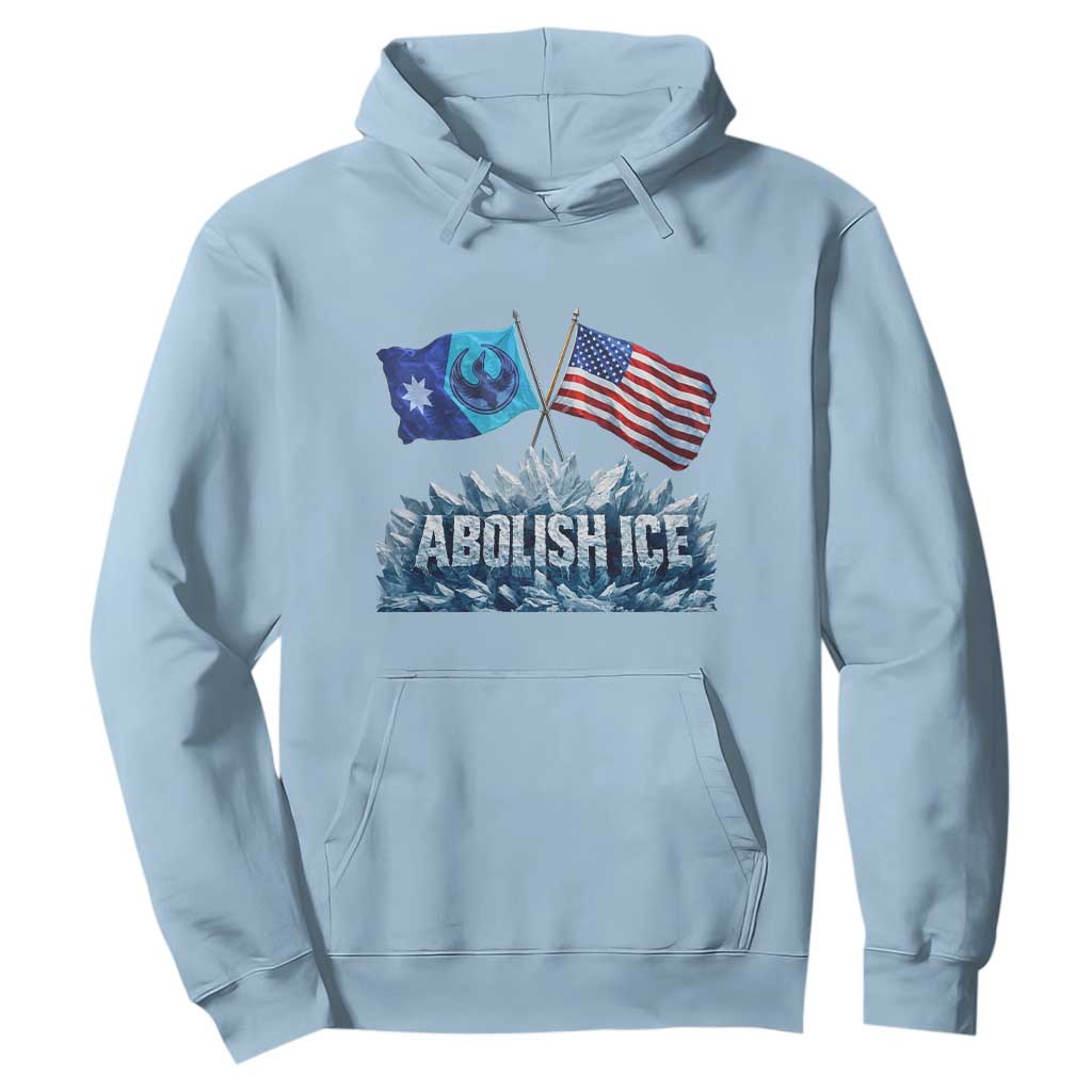 Abolish Ice Minnesota American Flag Hoodie MN Rebel Loon Resistance Protest TS02 Light Blue Print Your Wear