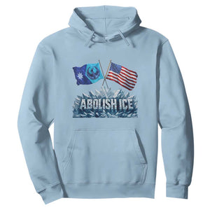 Abolish Ice Minnesota American Flag Hoodie MN Rebel Loon Resistance Protest TS02 Light Blue Print Your Wear