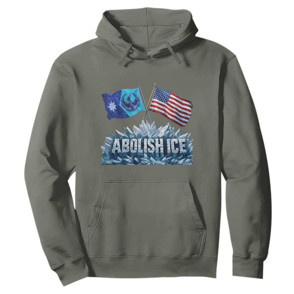Abolish Ice Minnesota American Flag Hoodie MN Rebel Loon Resistance Protest TS02 Military Green Print Your Wear