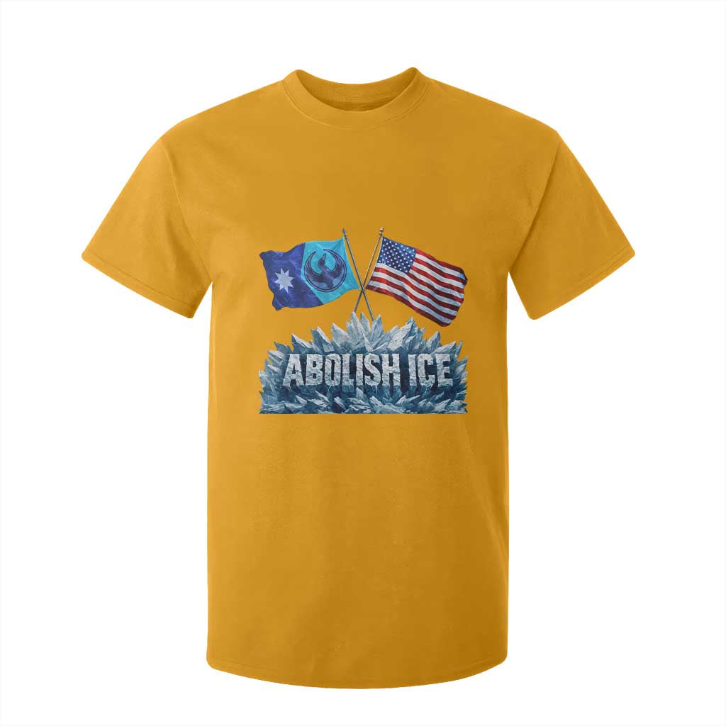 Abolish Ice Minnesota American Flag T Shirt For Kid MN Rebel Loon Resistance Protest TS02 Gold Print Your Wear