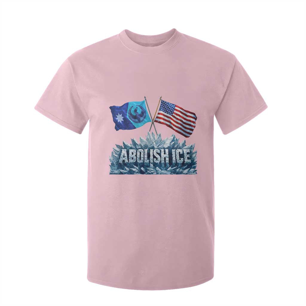 Abolish Ice Minnesota American Flag T Shirt For Kid MN Rebel Loon Resistance Protest TS02 Light Pink Print Your Wear