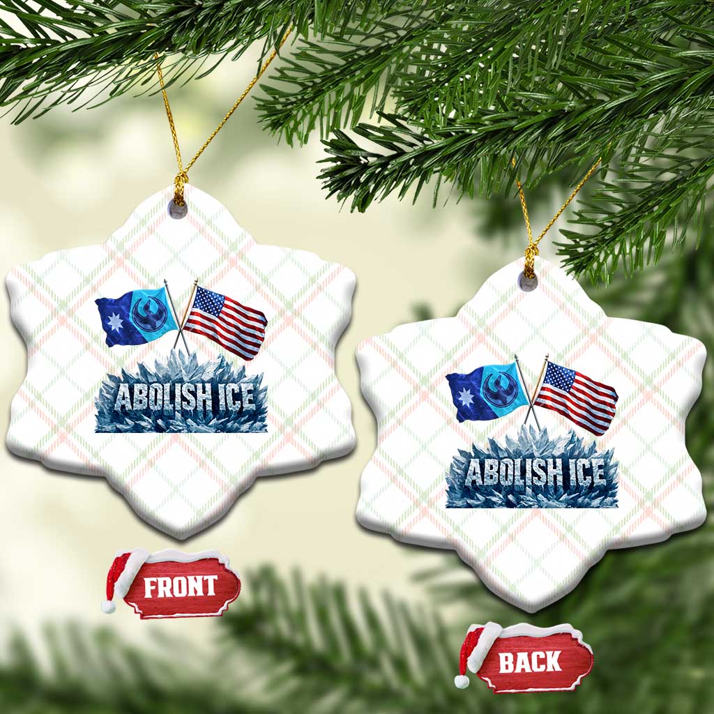 Abolish Ice Minnesota American Flag Ceramic Ornament MN Rebel Loon Resistance Protest TS02 Print Your Wear