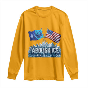 Abolish Ice Minnesota American Flag Long Sleeve Shirt MN Rebel Loon Resistance Protest TS02 Gold Print Your Wear