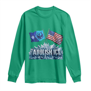 Abolish Ice Minnesota American Flag Long Sleeve Shirt MN Rebel Loon Resistance Protest TS02 Irish Green Print Your Wear