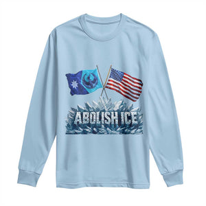 Abolish Ice Minnesota American Flag Long Sleeve Shirt MN Rebel Loon Resistance Protest TS02 Light Blue Print Your Wear