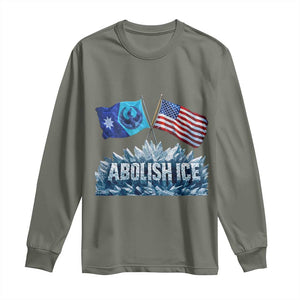 Abolish Ice Minnesota American Flag Long Sleeve Shirt MN Rebel Loon Resistance Protest TS02 Military Green Print Your Wear