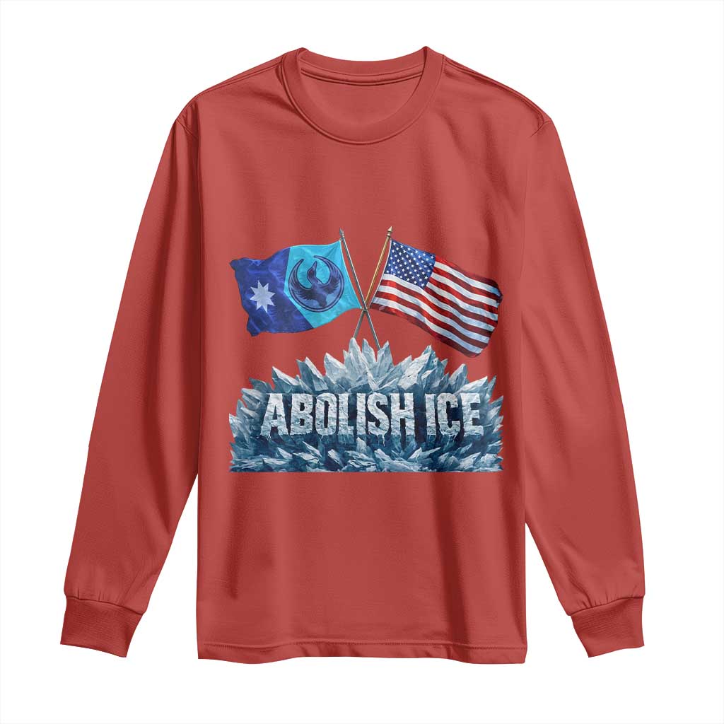 Abolish Ice Minnesota American Flag Long Sleeve Shirt MN Rebel Loon Resistance Protest TS02 Red Print Your Wear