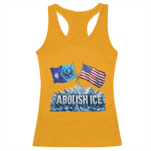 Abolish Ice Minnesota American Flag Racerback Tank Top MN Rebel Loon Resistance Protest TS02 Gold Print Your Wear