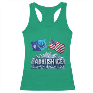 Abolish Ice Minnesota American Flag Racerback Tank Top MN Rebel Loon Resistance Protest TS02 Irish Green Print Your Wear