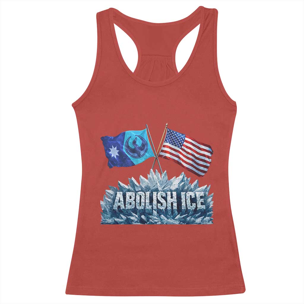 Abolish Ice Minnesota American Flag Racerback Tank Top MN Rebel Loon Resistance Protest TS02 Red Print Your Wear
