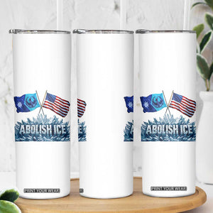 Abolish Ice Minnesota American Flag Skinny Tumbler MN Rebel Loon Resistance Protest TS02 Print Your Wear